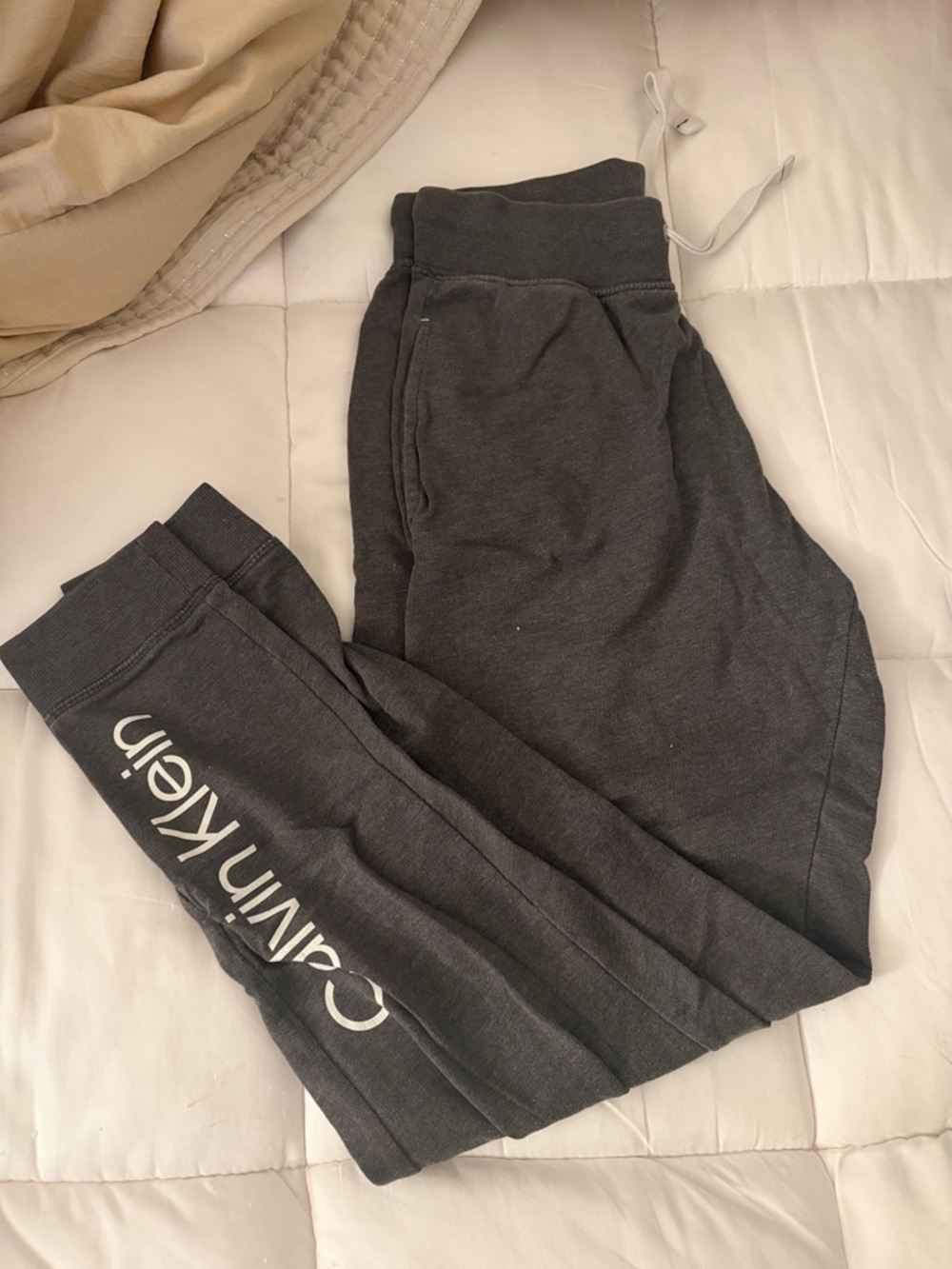 Calvin Klein Dark Gray Logo Joggers